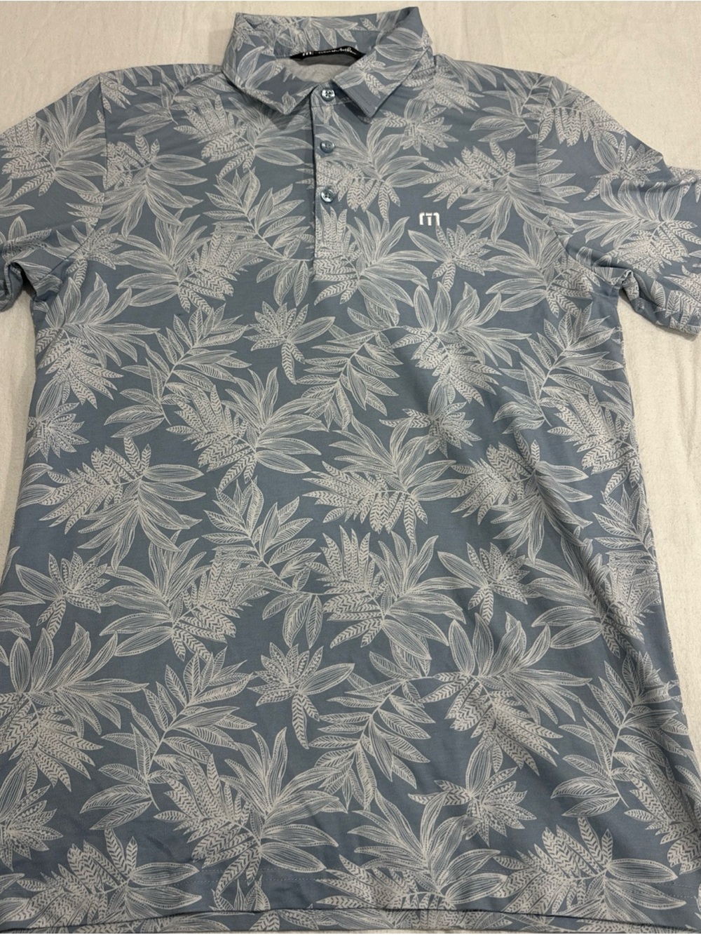 Travis Mathew Sea Journey Performance Stretch Short Sleeve Polo Medium Floral